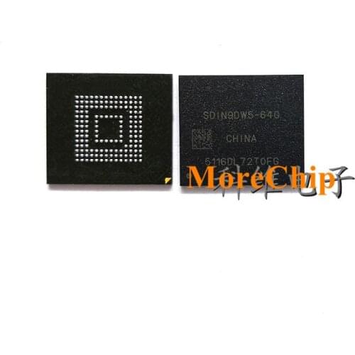 SDIN9DW5-64G eMMC BGA153 Nand Flash Memory IC Chip 64GB Soldered Ball Pins