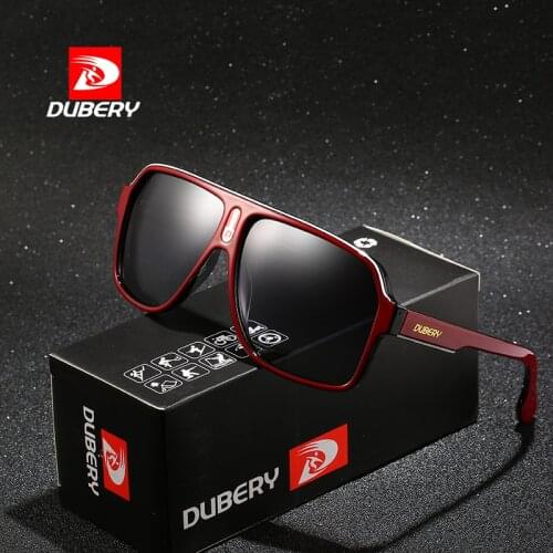 DUBERY Vintage Sunglasses Polarized Mens Sun Glasses For Men Square Driving Black Goggles Oculos Male 7 Colors Model 103