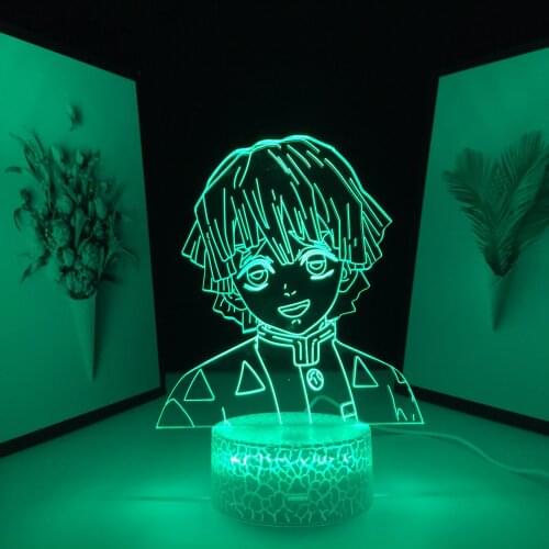 Agatsuma Zenitsu LED Lamp for Bedroom Decor Light Kids Child Birthday Gift Table Light Demon Slayer Anime Figure Dropship