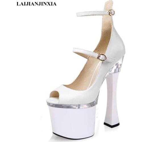 LAIJIANJINXIA New Fashion Sexy Style 18 Cm High Heeled Shoes 6 Inches Party Fetish Trend Cross Dressing Models Stripper Pumps