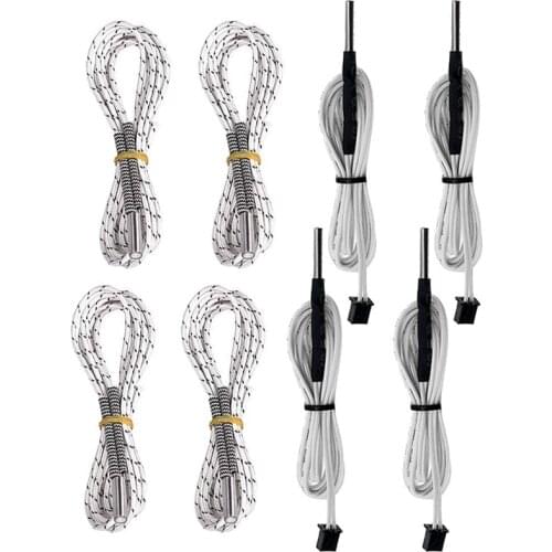 24V 50W Upgraded Cartridge Heater Tube 4Pcs and Upgraded Temp Sensor HT-NTC 100K 4Pcs Extruder 3D Printer Accessories