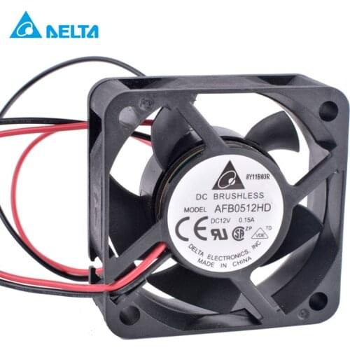 AFB0512HD 5cm 50mm 5020 50x50x20mm 12V 0.15A 2-wire double ball bearing large air volume cooling fan