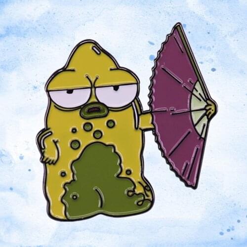 Pupa alien Justin Roiland yellow slug-like creature enamel pin The highlight of the hulu show brooch badge