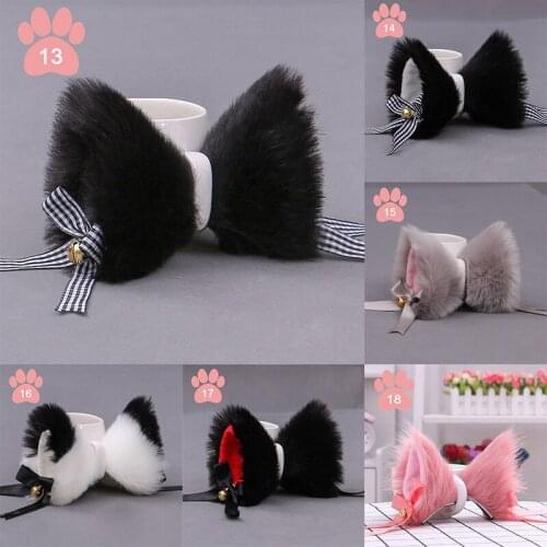 1PCS Fluffy Fox Ear Cosplay Hair Clips Party Performance Plush Cat Animal Furry Cat Ears Hairpins Costume Accessories