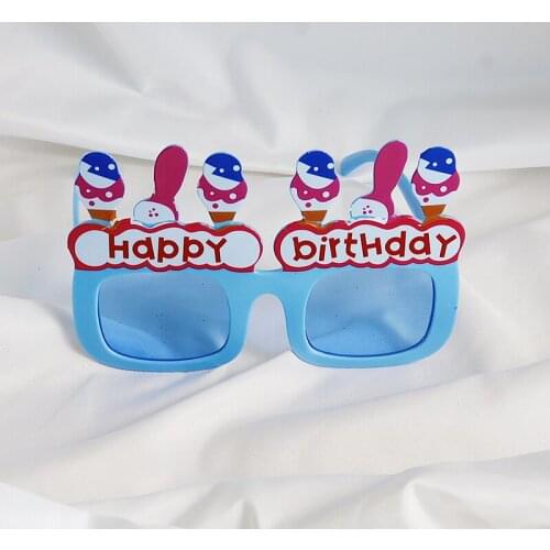 1 pcs Birthday Party Sunglasses Funny Happy Birthday Heart Shaped Glasses Tropical Fancy Dress Fun Birthday Party Photo Props