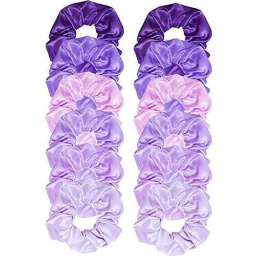 12PCS New Fashion Simple Velvet Pink Hair Rope Hair Scrunchy Fashion Elastic Ponytail Holder Hair Band Headwear Accessories