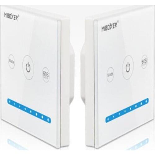 20PCS 2.4G Mi boxer P1 DC12-24V 5A/CH Wal Mounted Touch Panel Smart Panel P1 LED Dimmer Controller for 5050 Single Color Strip