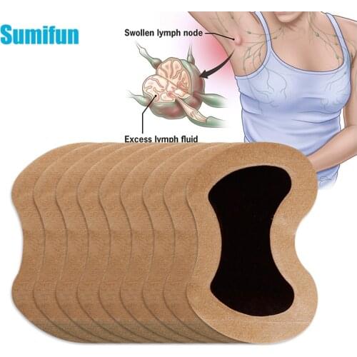6Pcs Herbal Extract Lymphatic Detox Patch Anti-Swelling Sticker Pain Relief Lymph Body Massage Health Care Medical Plaster C1917