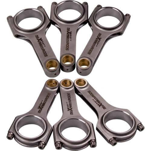 Connecting Rods 4340 H Beam Rod For BMW E36 E46 328i 325i M52B28 Conrods + ARP 2000 Bolts 600-800HP Floating Pin