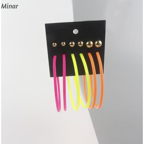 85mm Candy Color Big Circle Hoop Earrings Pink Yellow Orange Acrylic Earrings Steel Ball Earrings 2019 Large Statement Earrings