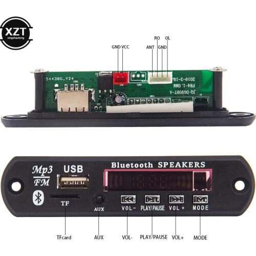 Bluetooth Receiver Car Kit MP3 Player Decoder Board Color Screen FM Radio TF USB 3.5 Mm AUX Audio For Iphone XS