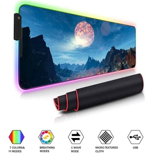 Large RGB Mouse Pad 80*30cm Gaming Mouse Pad Big Mouse Mat Computer Mousepad Led Backlight Surface Mause Pad Keyboard Desk Mat