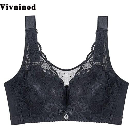 Super Push up intimates Plus Size Bras for Womens Bra Sexy Lingerie Lace Underwear Vest Black Bralette Brassiere Girl 36-44 BCD
