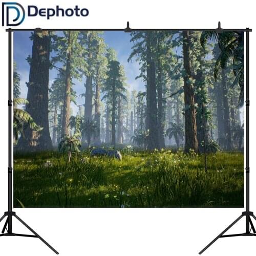 Dephoto Fairy Tale Theme For Photo Studio Background Green Forest Style Party Photography Backdrops Shoot Props