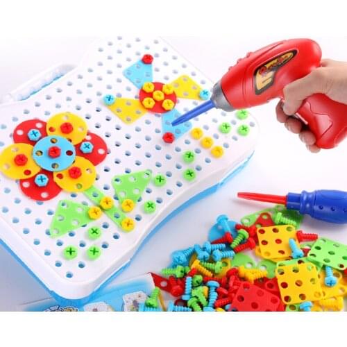 Drill Screw Group Disassembly Toys Kids Screwing Blocks Toys Educational Design Toy Creative Drill Screwing Puzzle Toys For Boys