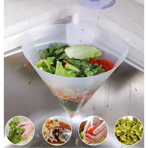 Portable Filter Sink Strainer Drain Basin Collapsible Simple Oil Screen Sink Drain Kitchen Accessories Home Cleaning