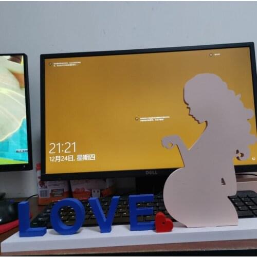 Baby picture frame Ultrasound Sonogram frame. Gift. Pregnant woman silhouette. Nursery decor Standing Letters Sign