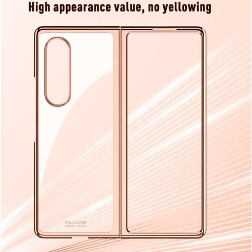 Electroplating Shell Phone Case for Samsung Galaxy Z Fold3 Fold2 5G Full Protector Cover for Samsung Fold3 Case Capa