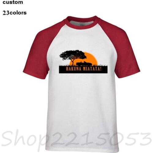 Hakuna MX-5 Miata Evolution version 1 T-Shirt Male Top Design Short Sleeve plus size Cotton 3XL Men TShirt black white t shirts