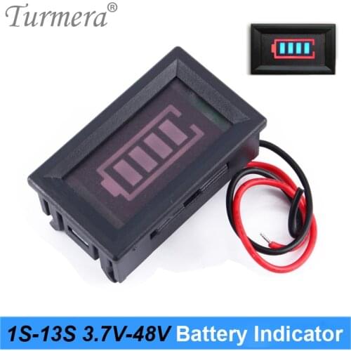 Turmera Battery indicator 3S 12V 4S 16.8V 5S 18V 1S-13S Lithium Battery and 12V Lifepo4 Battery Capacity Display for Screwdriver