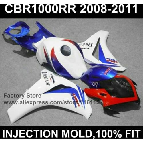 Custom fairing Injection mold for HONDA dream CBR1000RR 2008 2009 2010 2011 08 09 cbr1000 rr 10 11 12 Dark blue fairing parts