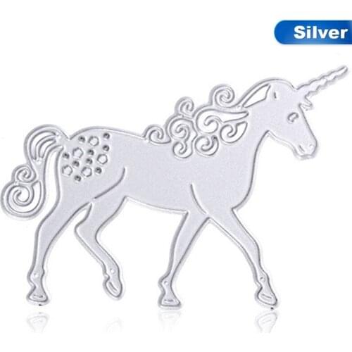 Cartoon Unicorn Cutting Die For DIY Scrapbooking Decorative Paper Cards Horse Shape Stencil Cutting Die Template Frame Tool