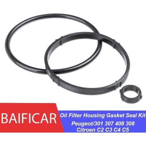 Baificar Brand New Oil Filter Housing Seal Kit 1103L8 For Peugeot 301 307 408 308 Citroen C2 C3 C4 C5 1.4 1.6