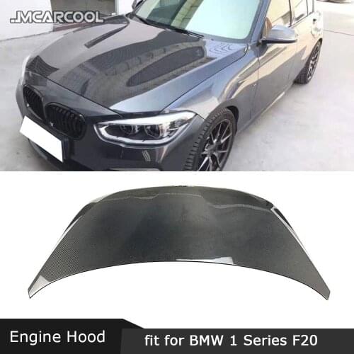 For BMW 1 Series F20 Hatchback 2016-2018 front engine hood Cap Carbon Fiber Bonnet Cover Car Accessories