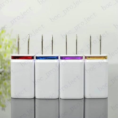 Dual USB Wall Charger Home travel adapter 5V 2.1A US EU Metal AC Power Adapter 2 ports plug for iphone ipad ipod Samsung 100pcs