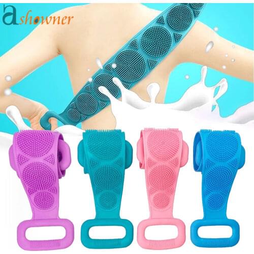 Magic Silicone Brushes Bath Towel Body Brush Bath Cleansing Skin Brush Massage Bath Exfoliating Household Clean Shower Brushes