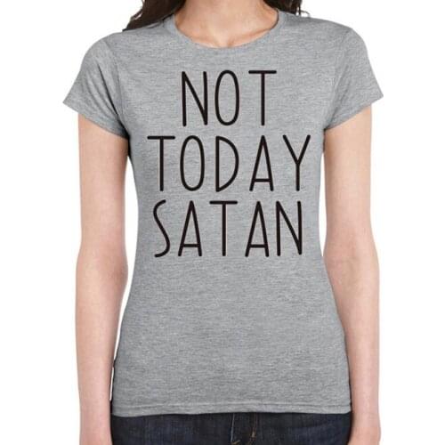 Skuggnas NOT TODAY SATAN Unisex T-shirt fashion Women Men"s Tops t shirt satan t shirt funny quote hispter tumblr t shirt tees
