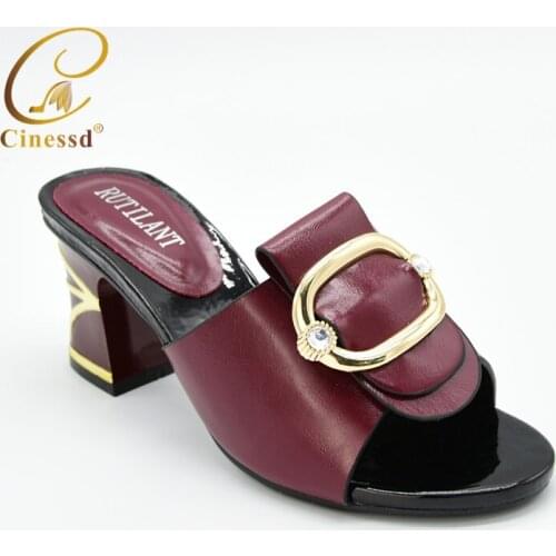 African Special Materials High Heels Without bag Pumps Super High Heels Italian Women Wedding for Party rhinestone shoes