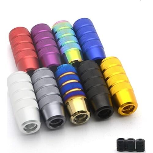 Universal 95MM Non-Slip Gear Shift Knob Manual Transmission Aluminum knurled Shifter Lever Knob