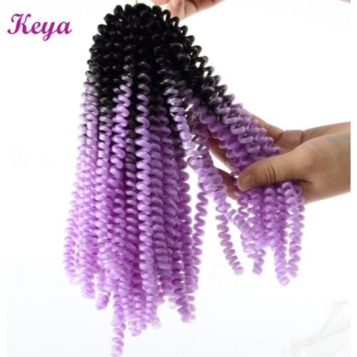 Spring Twist Hair Crochet Braid 110g Bounce Curly Crochet Hair 10 Inch Synthetic Hair Passion Twist Braiding Hair Extensions