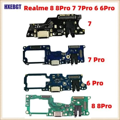 USB Charging Charger Dock Port Board Flex Cable For Oppo Realme 6, 7 , 6 Pro , 7 Pro Charge Board Connector Repair Parts