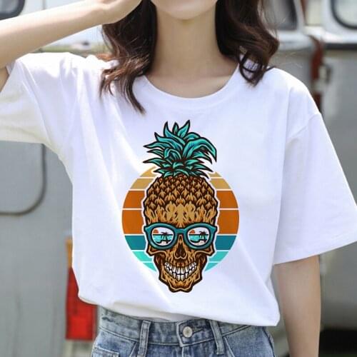 Creative skeleton Women T Shirt Art Lattice Print New Cute Female T-shirt Casual Harajuku Tshirt Funny Ulzzang Grunge