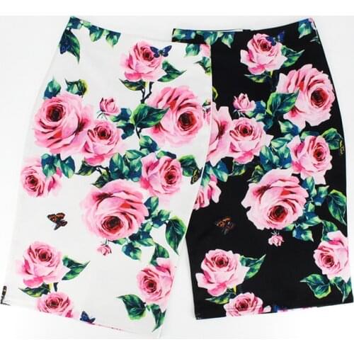 Hermicci 2019 Spring Summer Pencil Skirt Women High Waist Floral Print Midi Skirt Vintage Elegant Bodycon Office Lady Style