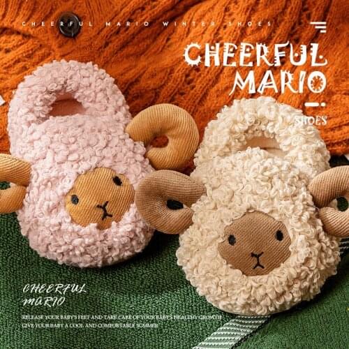Winter Baby Shoes Kids Indoor Slippers Cartoon Sheep Newborn Soft First Walker Children Leg Warmers Footwear Infant Shower Gifts