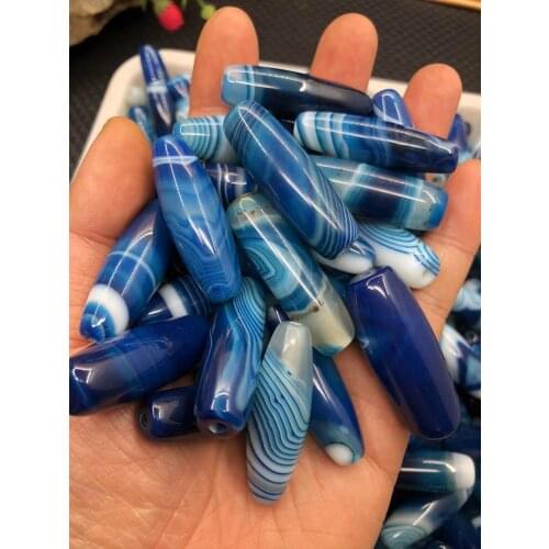 1Pcs loose beads natural agate diy designer jewelry ethnic style making bracelets pendants manualidades men women takı