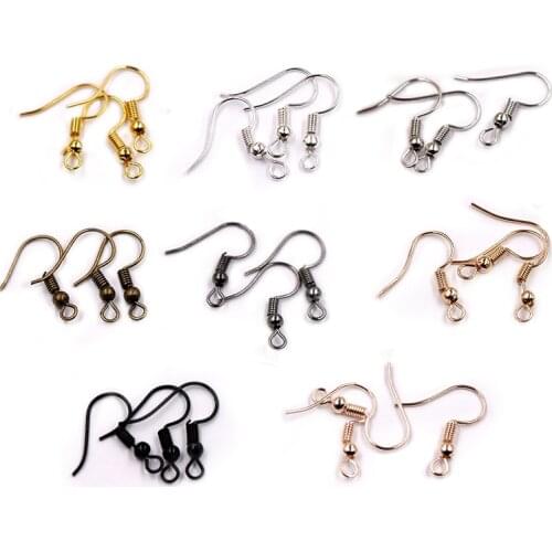 200Pcs Mixed Rose Gold Silver Black Color Metal Earring Hooks Connector for Diy Jewelry Making Handmade Accessories Wholesale