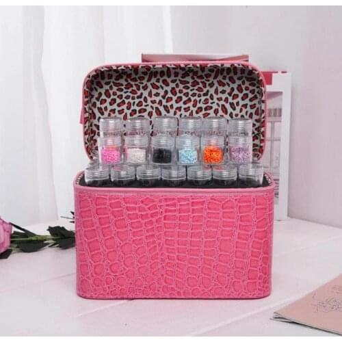 84 Grids Bottles Large Capacity Diamond Painting Box Rhinestones Container Embroidery Tools for Painting Decoration