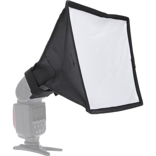 Andoer 20 * 30cm / 7.9 * 11.8in Portable Photography Flash Diffuser Mini Softbox Kit for DSLR Speedlite Flash