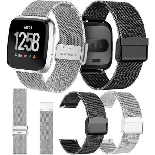 Stainless Steel Band For Fitbit Versa 2 Smart watch band women men metal bracelet strap for fitbit Verse lite / versa correa