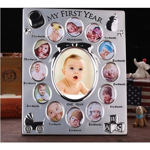 My First Year Baby Gift Kids Birthday Gift Home Family Decoration Ornaments 12 Months Picture Photo Frame Free Customized photo