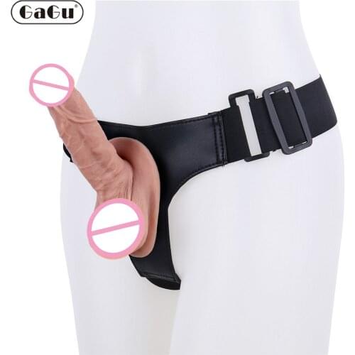GaGu Strap On Realistic Dildo Pant For Woman Men Couples Strapon Dildo Panties Silicone Anal Plug Gay Adult Game Sex Toy Product