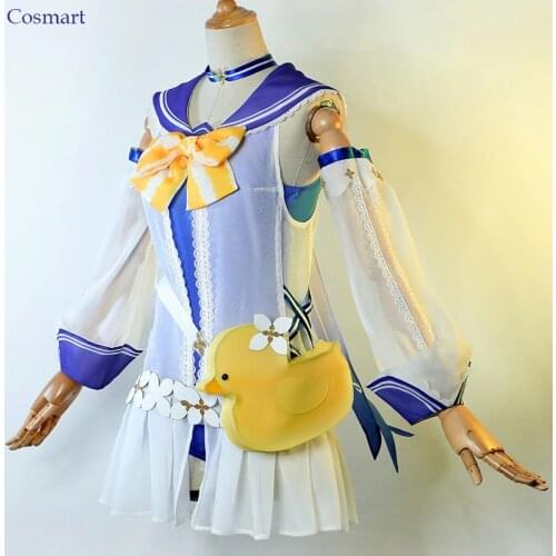 Game Genshin Impact Barbara Shining Concerto Swimsuit Swimwear Dailydress Cosplay Costume Halloween Carnival Party Outfit XS-XXL
