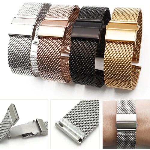 Quality 20mm 22mm Watch Band Strap For Samsung Galaxy 3 Watch 42 46mm GEAR S3 Active2 Classic Quick Release Stainless Steel