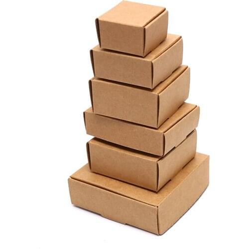 Hande Made Kraft Paper Cube Box Wedding Favor Candy Gift Party Supply Craft Boxes 10Pcs/Set New