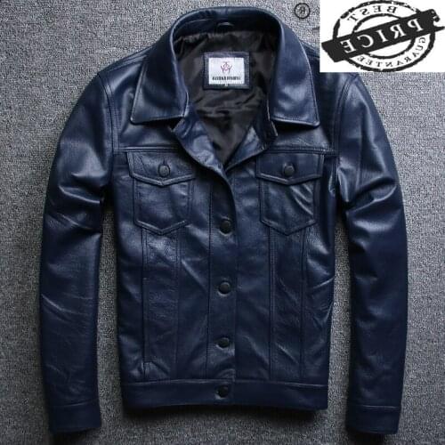 Leather 100% Genuine Coat Men Clothes 2021 Streetwear Motorcycle Natural Real Cow Leather Jacket Male Coat Mens Jackets