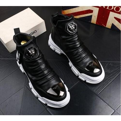 Best quality brand Breathable mesh Step shoes Men casual shoes printed designer fashion Classic high top shoes with size 38-44